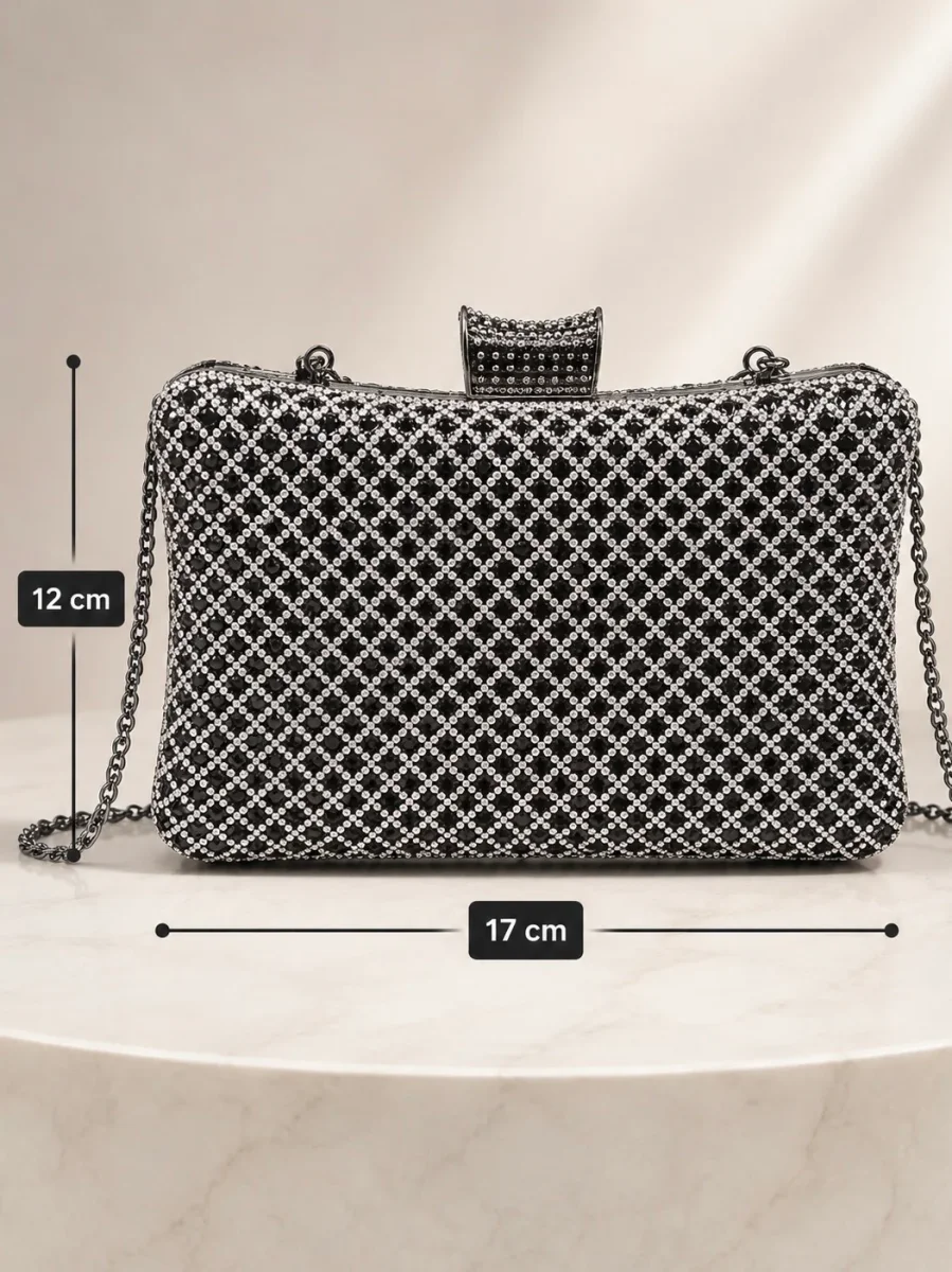 Crystal Glitz Evening Clutch Bag A060 - Image 6