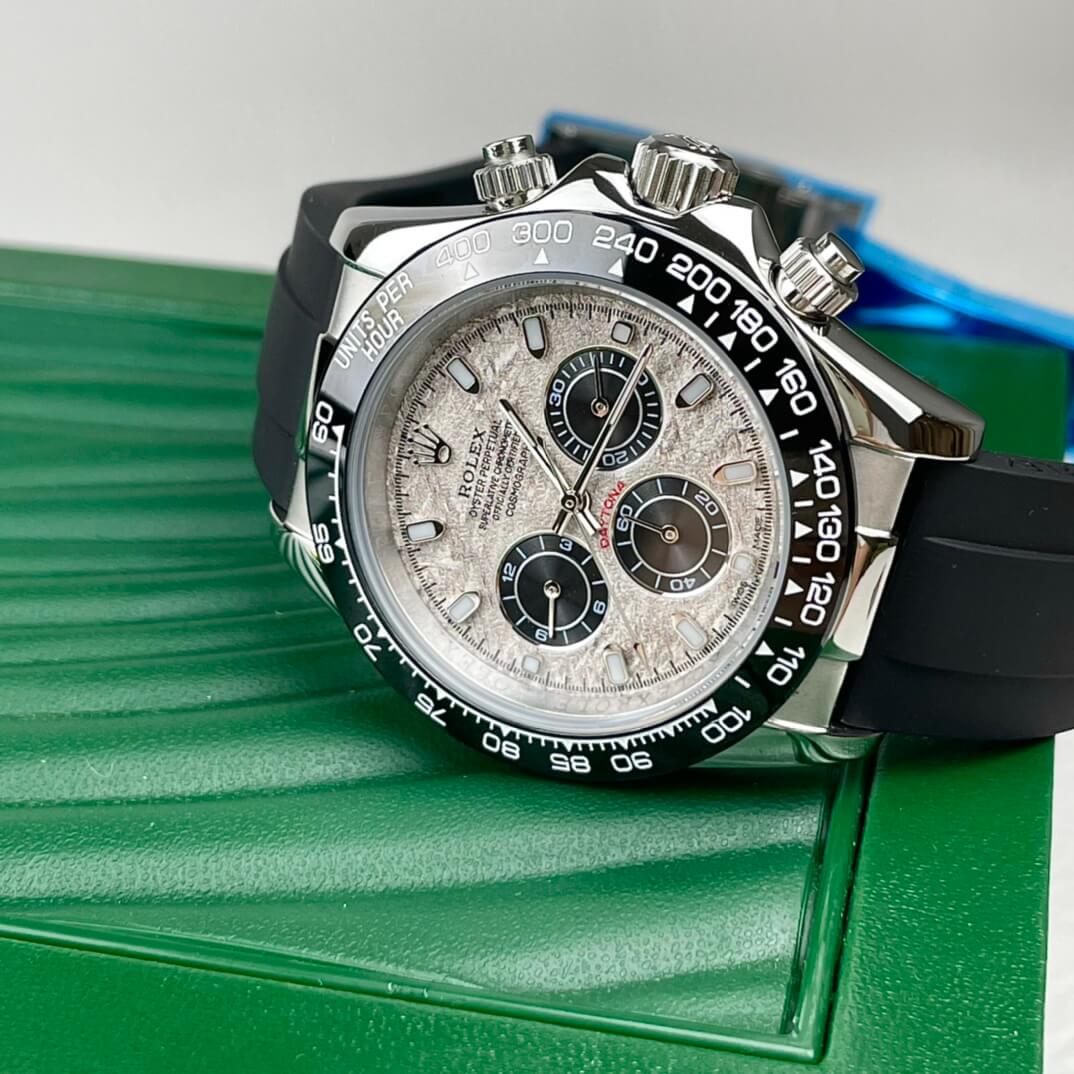 Rolex Cosmograph Daytona 116519LN 40mm 18k White Gold Meteorite Dial Black Ceramic Bezel Oysterflex Bracelet - Image 6