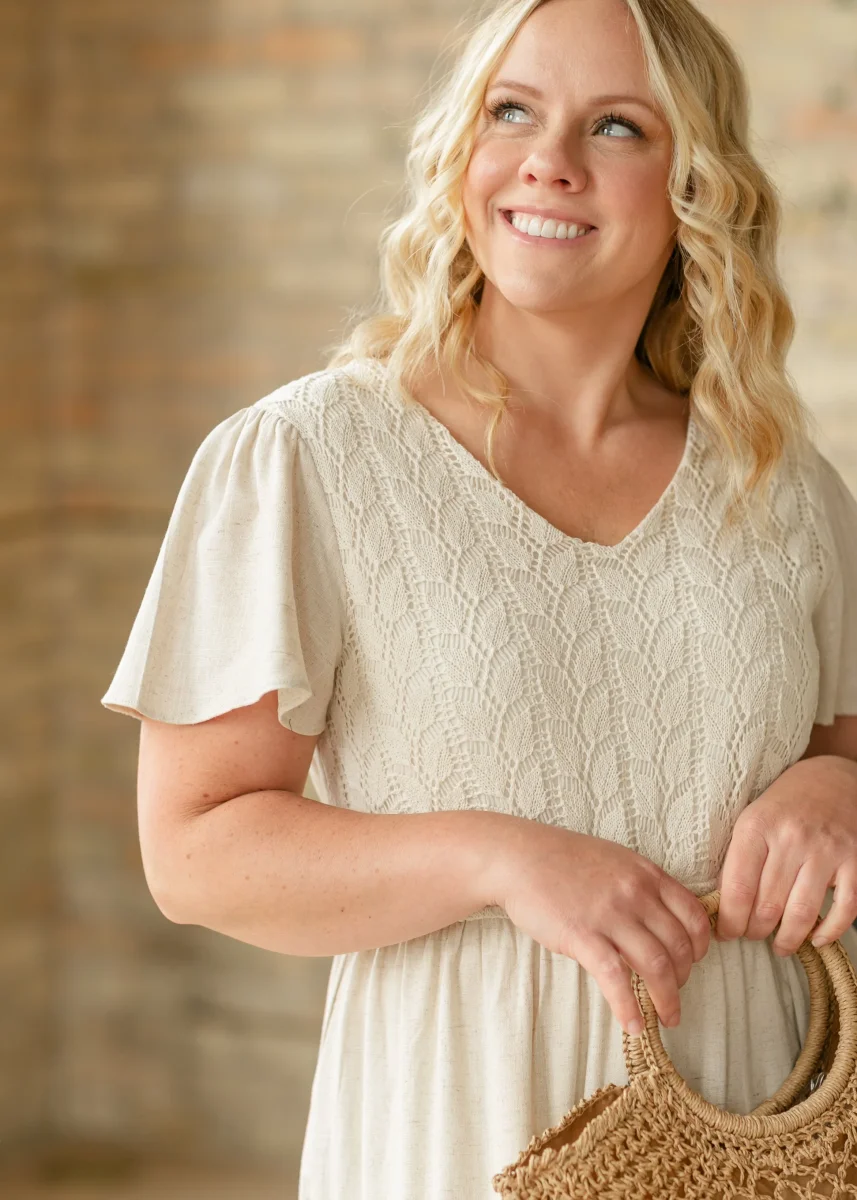 Crochet Detail V-Neck Maxi Dress - FINAL SALE - Image 8