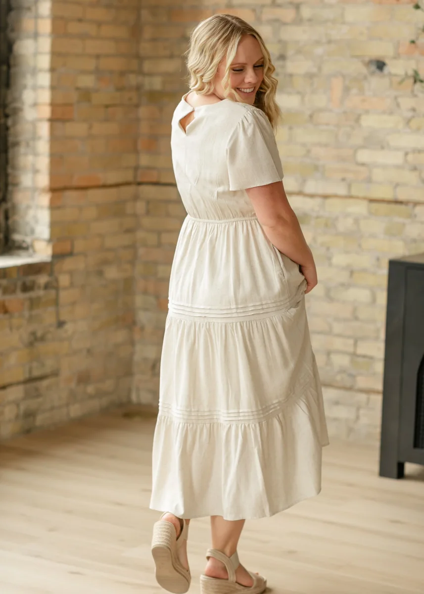 Crochet Detail V-Neck Maxi Dress - FINAL SALE - Image 6